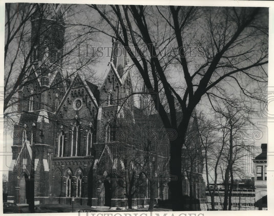 1961 Press Photo View of Trinity Evangelical Lutheran Church, Milwaukee.- Historic Images