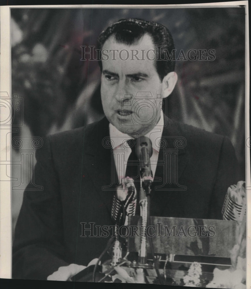 1963 Press Photo Richard M. Nixon speaking - mjc20407- Historic Images