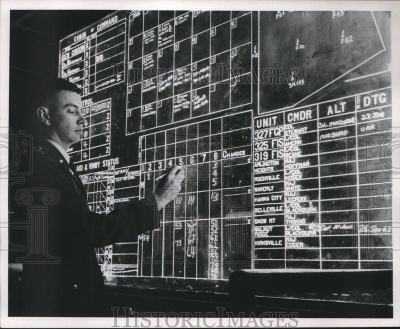Load image into Gallery viewer, 1963 Press Photo Truax Air Force Base Madison, WI control center - mjc20808

