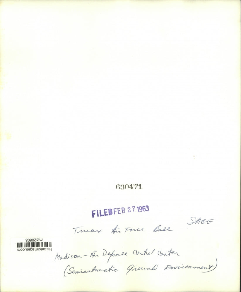 1963 Press Photo Truax Air Force Base Madison, WI control center - mjc20808