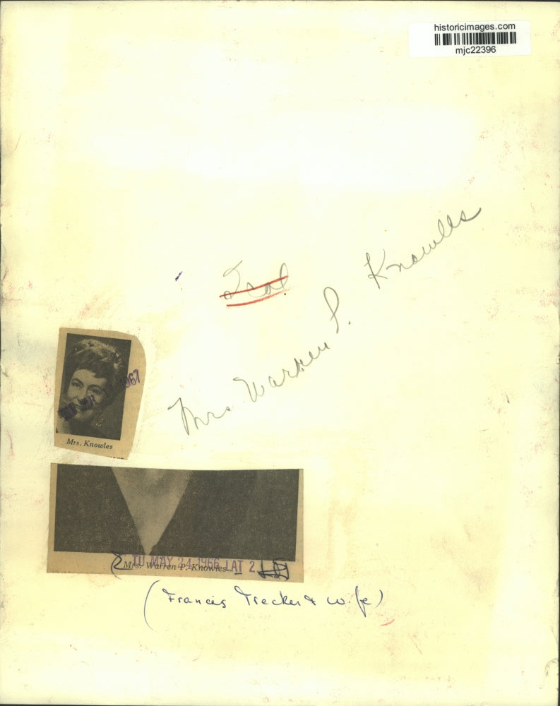 1966 Press Photo Mrs. Warren P. Knowles - mjc22396