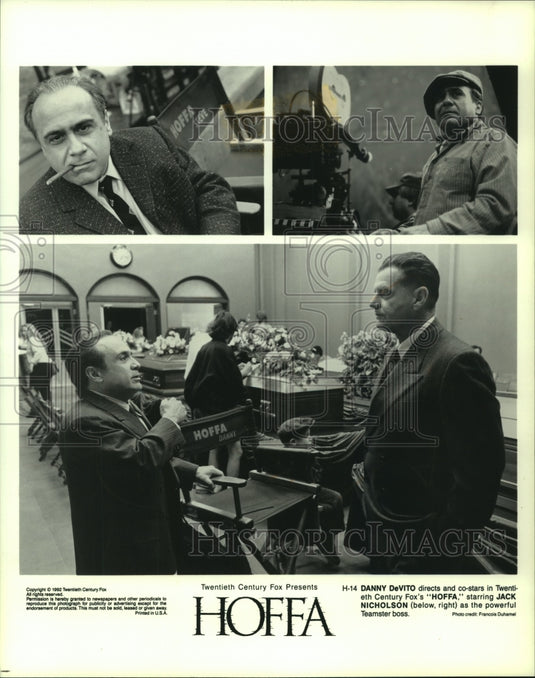 1992 Press Photo Danny DeVito and Jack Nicholson in "Hoffa"- Historic Images