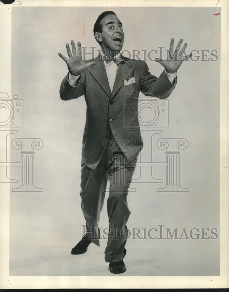 1955 Press Photo Comedian, Eddie Cantor - mjc23348