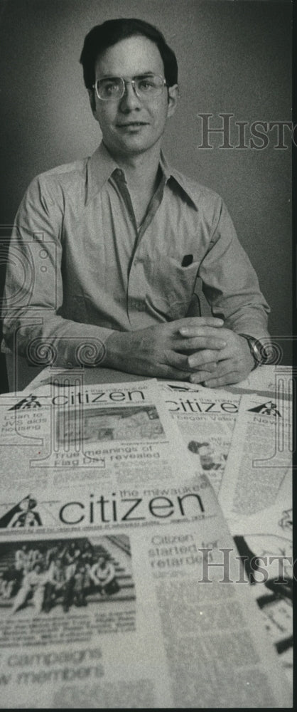 1978 Press Photo Kevin Tracy, editor of the Milwaukee Citizen - mjc23674- Historic Images