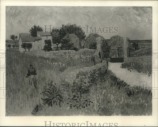 1956 Press Photo Vincent Van Gogh's Farmhouse In Provence Painting in 1888- Historic Images