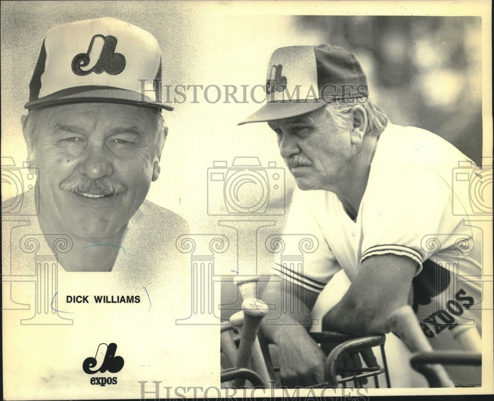 1980 Press Photo Dick Williams manager of Montreal Expos baseball team.- Historic Images