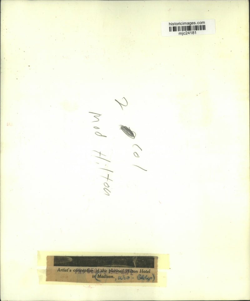 Load image into Gallery viewer, 1972 Press Photo Artist's drawing, Hilton Hotel, Madison Wisconsin - mjc24181
