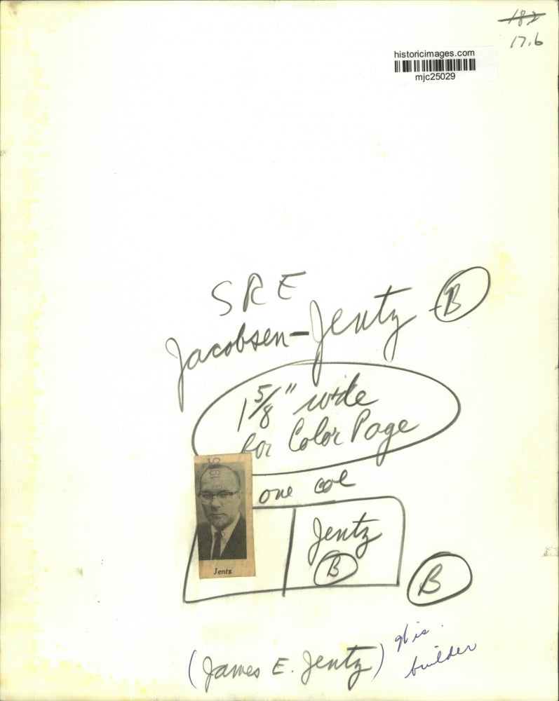 1965 Press Photo Wisconsin Builder James E. Jentz - mjc25029