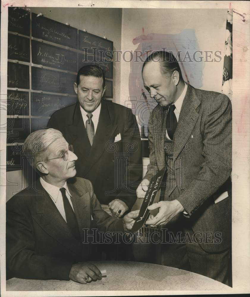 1951 Press Photo Kurt Von Schuschnigg, Everett Swingle &amp; Richard T. Gogin