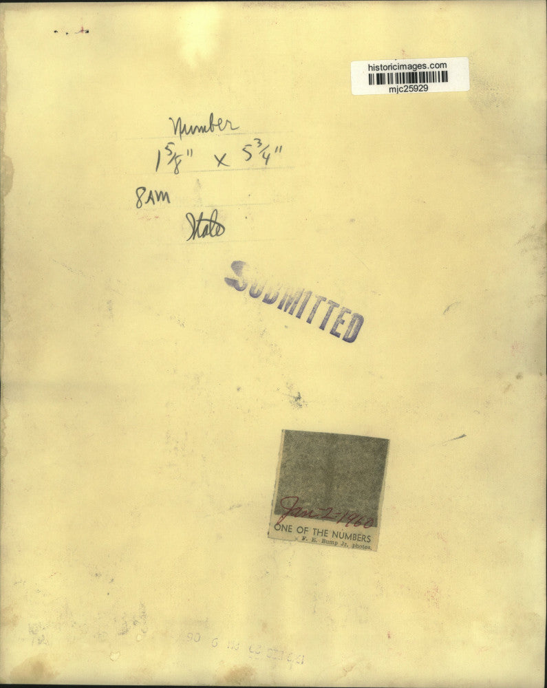 1960 Press Photo Example of Spencer fire district number sign in front of house