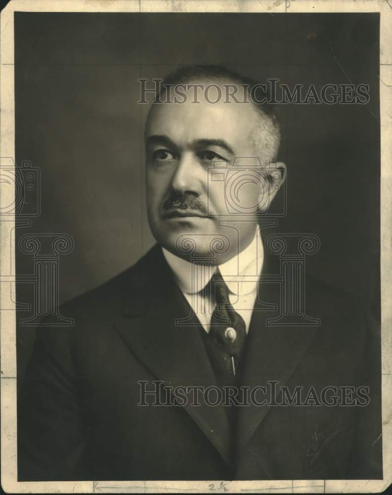 1921 Press Photo Mr. John H. Puelicher, President of Marshall & Ilsley Bank