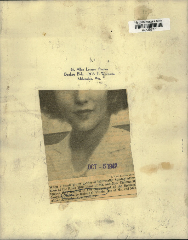 1942 Press Photo Sheila Spence - mjc25977