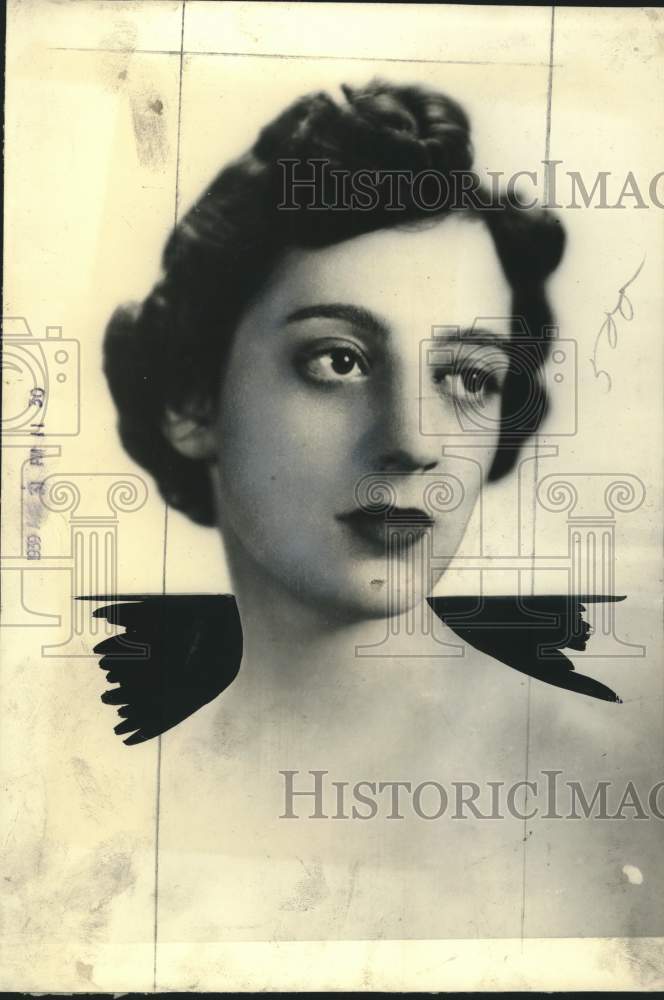 1939 Press Photo Miss June Sherwood, Milwaukee society will wed Robert Weiscopf.