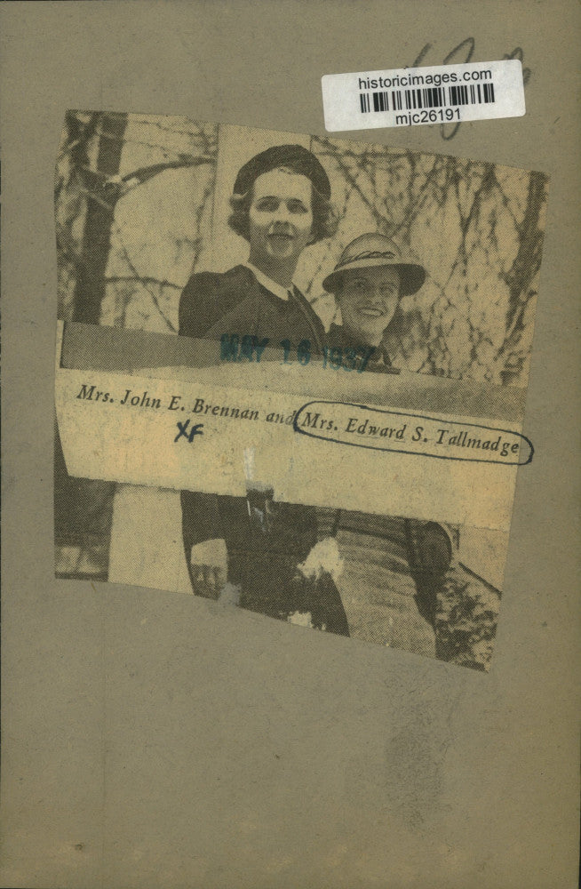 1937 Press Photo Mrs. Edward S. Tallmadge & Mrs. John E. Brennan of Milwaukee