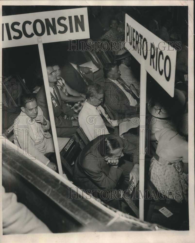 1952 Press Photo Cyrus Rice of Wisconsin at National Political convention- Historic Images