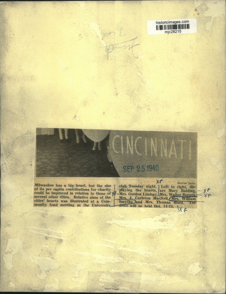 1940 Press Photo Mrs William Smythe and others at University club in Milwaukee