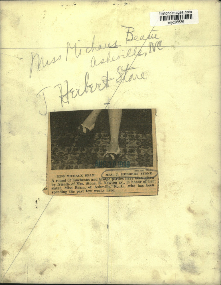 1938 Press Photo Miss Michaux Beam and Mrs. J. Herbert Stone, Milwaukee.