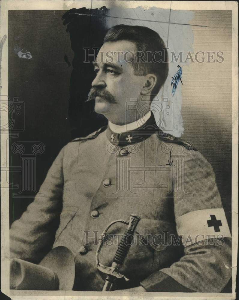 1938 Press Photo Doctor Nicholas Senn in uniform, Milwaukee - mjc26555