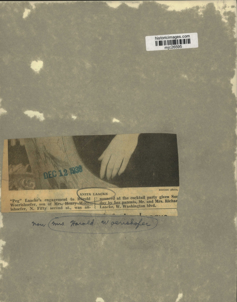 1938 Press Photo Anita Laacke of Milwaukee - mjc26595