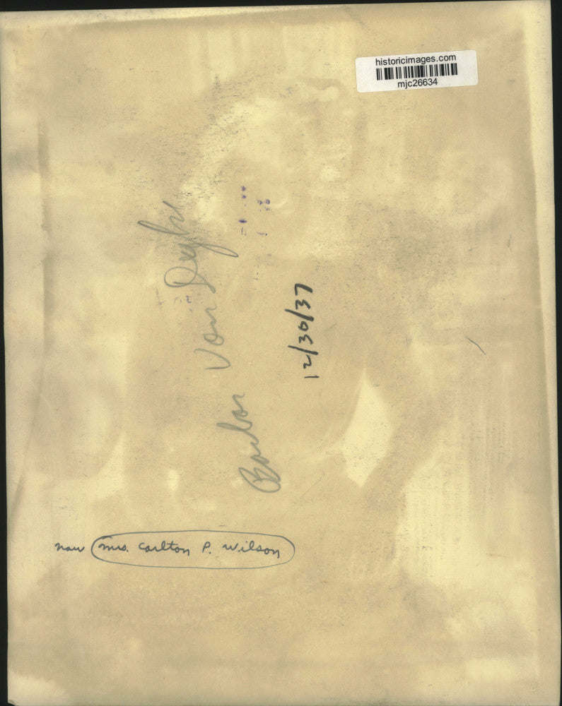 1937 Press Photo Barbara Van Dyke - mjc26634