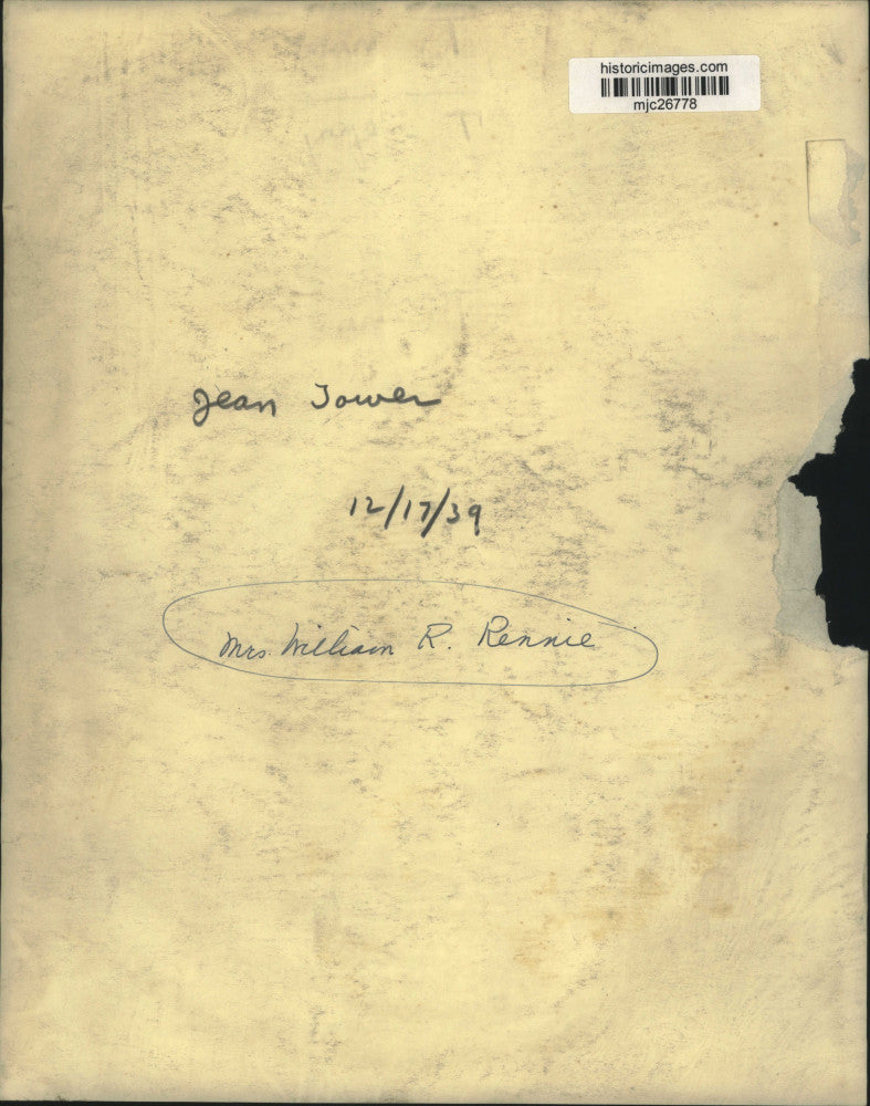 1939 Press Photo Jean Tower now Mrs. William R. Rennie - mjc26778