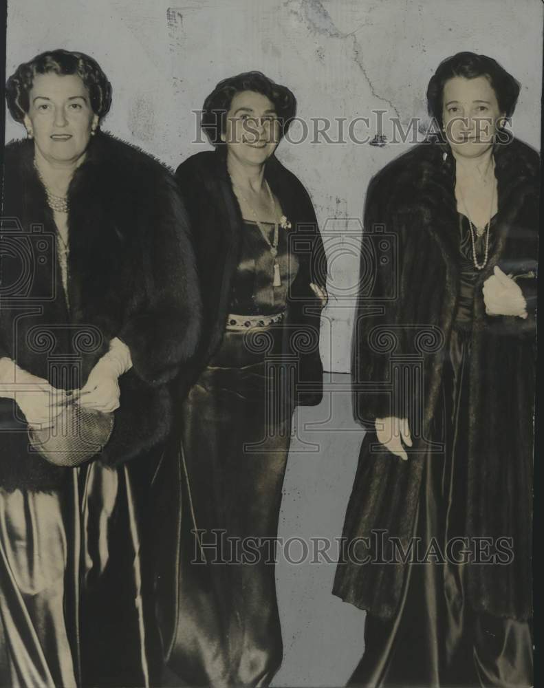 1938 Press Photo Mrs. Harry L. Bradley, Mrs. Armin A. Schlesinger & other