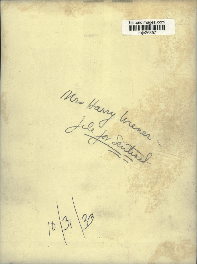 1933 Press Photo Mrs. Harry Wiener - mjc26857