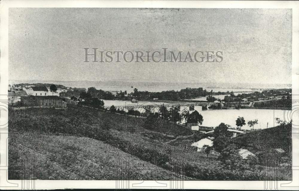 1961 Press Photo Wisconsin 2nd Regiment crossing the Potomac River into Virginia