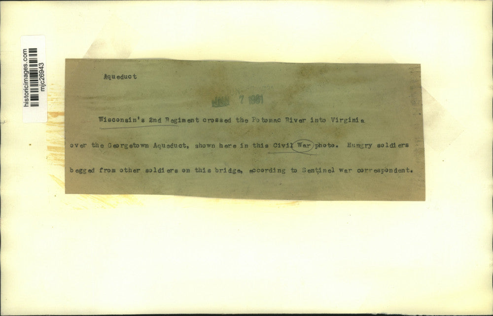 1961 Press Photo Wisconsin 2nd Regiment crossing the Potomac River into Virginia