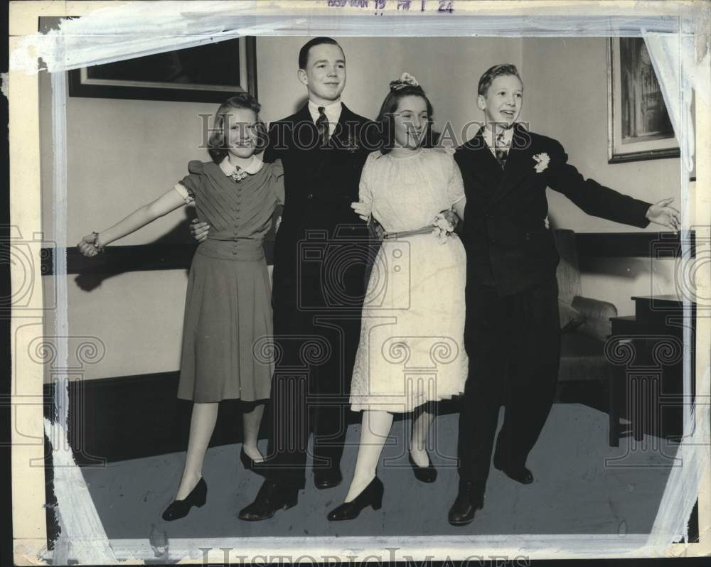 1939 Press Photo Joan Richter, Sandy Mcallum, Barbara Blakney, Dan Mac Iver