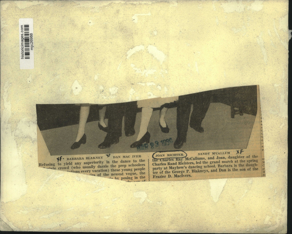 1939 Press Photo Joan Richter, Sandy Mcallum, Barbara Blakney, Dan Mac Iver