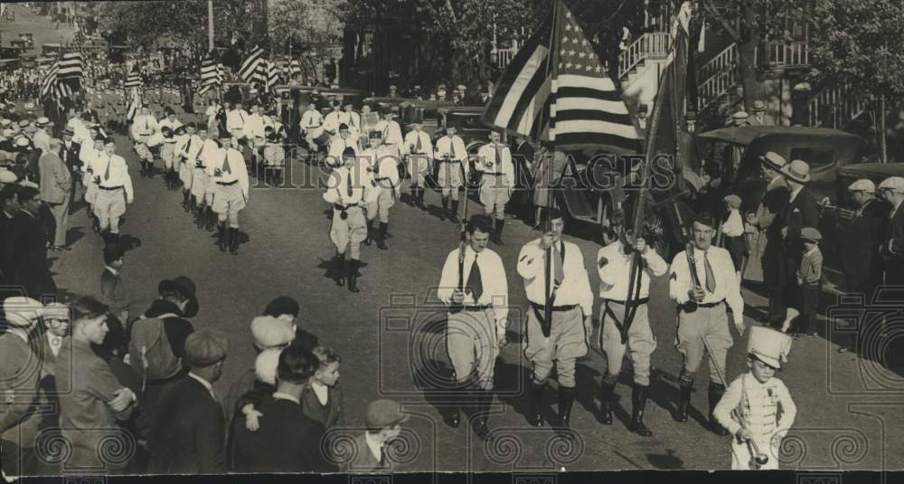 1931 Press Photo When Poles dedicated statue to Count Pulaski - mjc27004