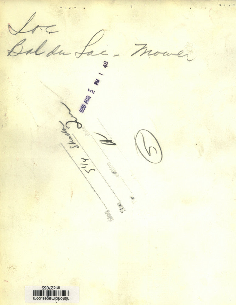 1950 Press Photo Bal du Lac-Mower - mjc27055