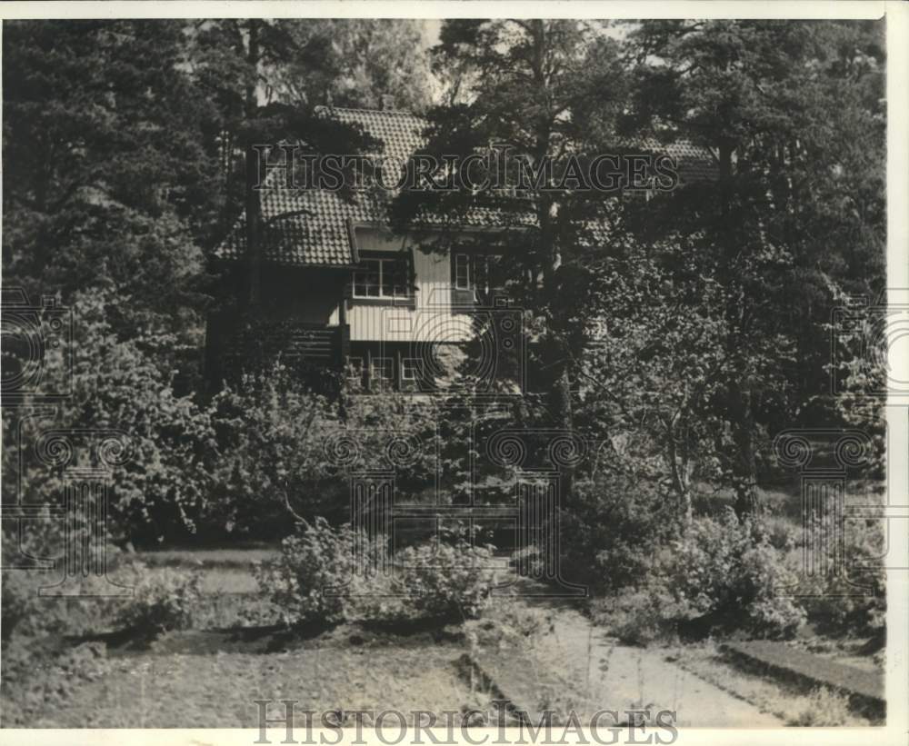 1938 Press Photo Finnish Composer Jean Sibelius' Home Helsingfors, Finland