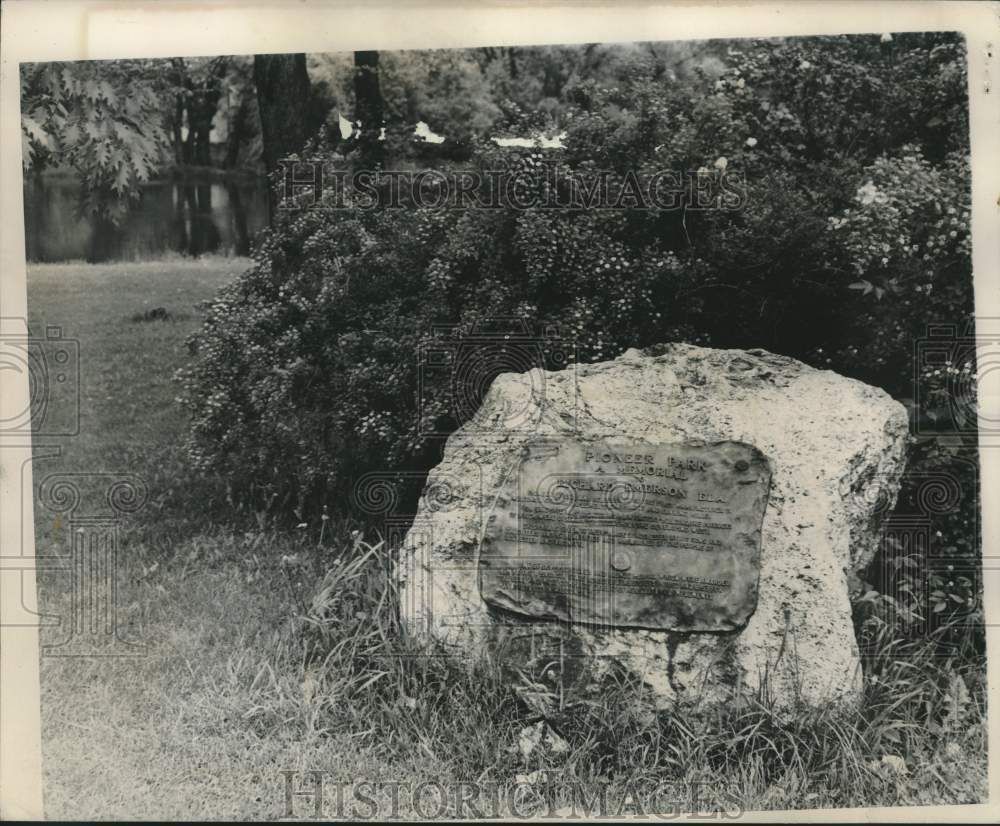 1938 Press Photo Pioneer Memorial Park dedicated to Richard Emerson - mjc27358