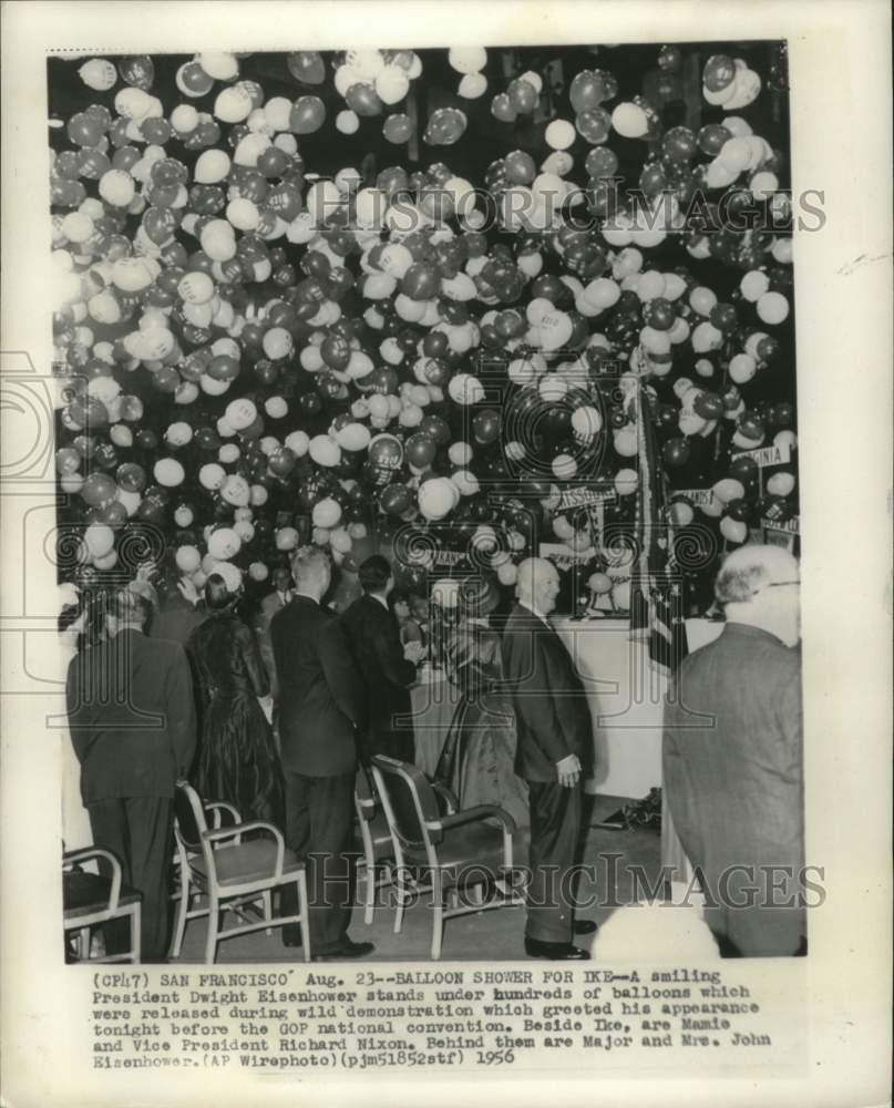 1956 Press Photo President Dwight D. Eisenhower at Republican Convention- Historic Images