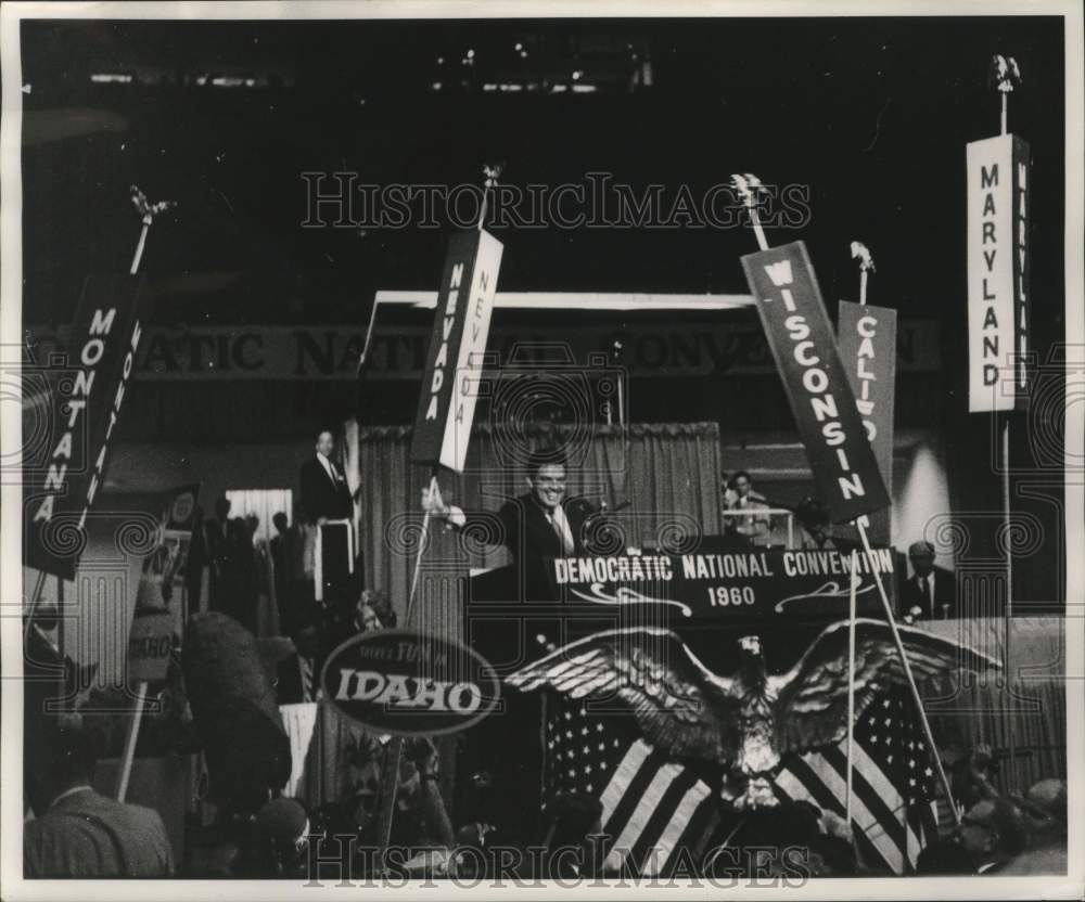 1960 Press Photo Senator Frank Church at the DNC in Los Angeles - mjc28225