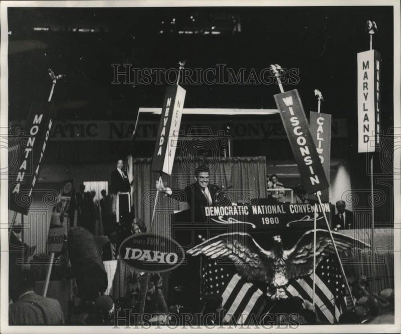 Load image into Gallery viewer, 1960 Press Photo Senator Frank Church at the DNC in Los Angeles - mjc28225
