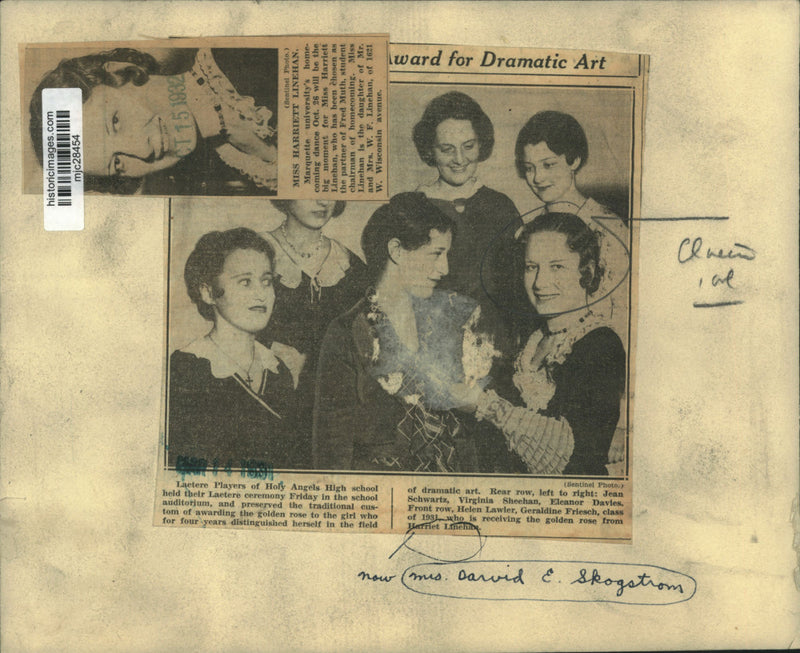 Load image into Gallery viewer, 1931 Press Photo Laetere Players of Holy Angels High school, Milwaukee
