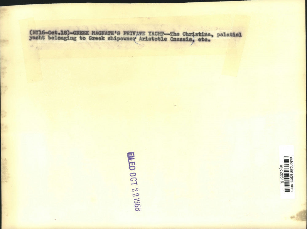 1868 Press Photo The Christina, private yacht of Aristotle Onassis in Spain