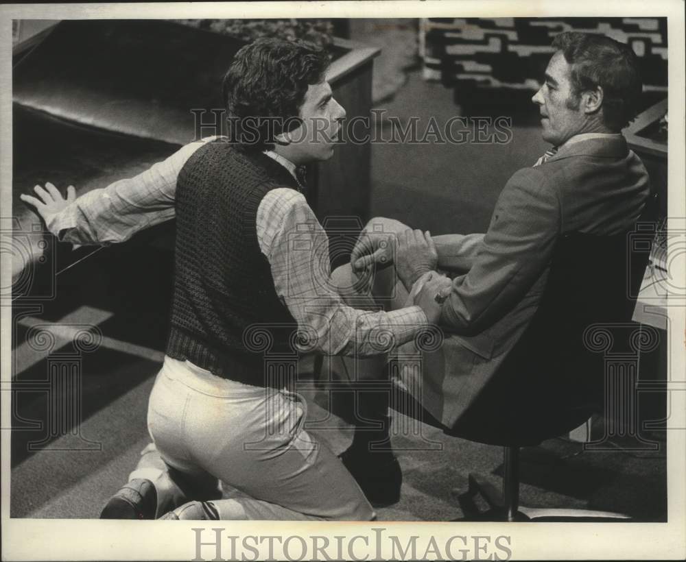 1973 Press Photo Guy Madison, &quot;The Girl in the Freudian Slip,&quot; Pellmann Theatre- Historic Images