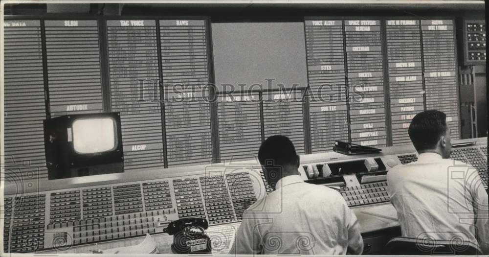 1966 Press Photo North American Defense Command control center Maryland
