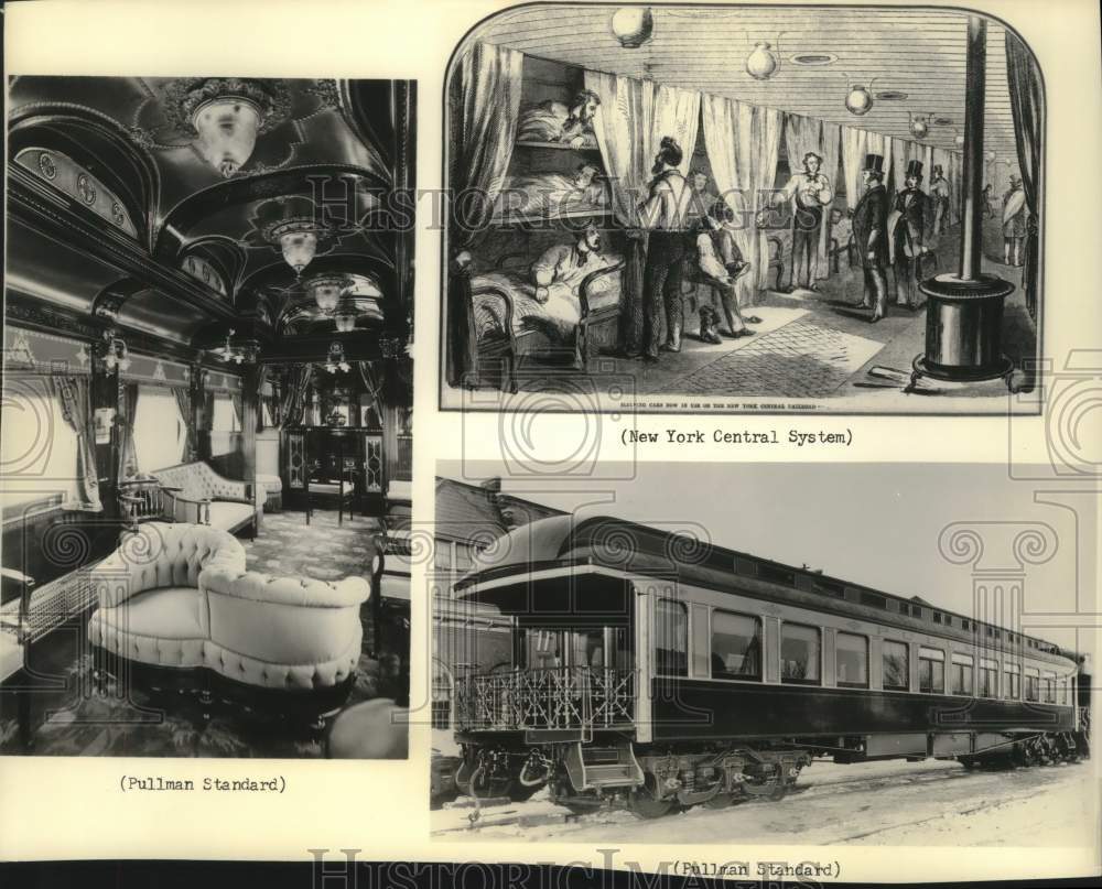 1961 Press Photo George M. Pullman pictorial homage of railroad passenger cars
