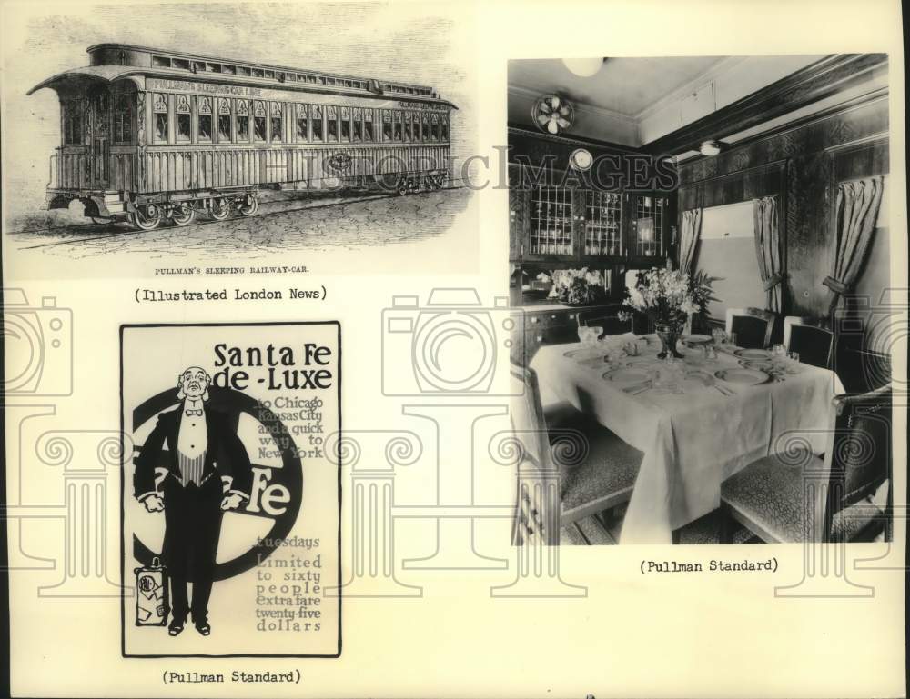 1961 Press Photo Illustrations in the Novel "Mr. Pullman's Elegant Palace Car"