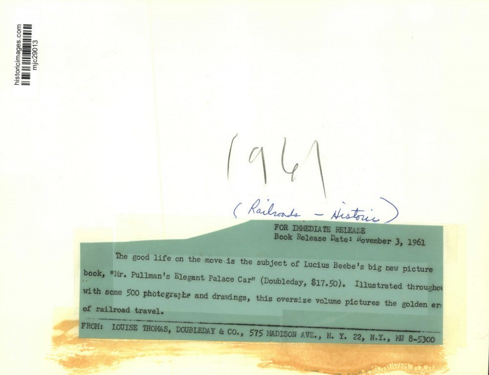 1961 Press Photo Illustrations in the Novel &quot;Mr. Pullman&#39;s Elegant Palace Car&quot;