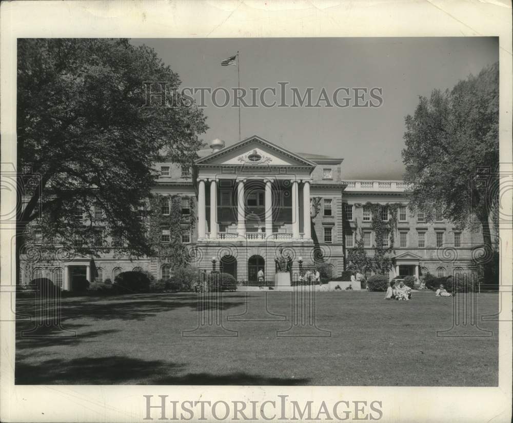 1959 Press Photo Bascom Hall, University of Wisconsin, 100 years old, Madison- Historic Images