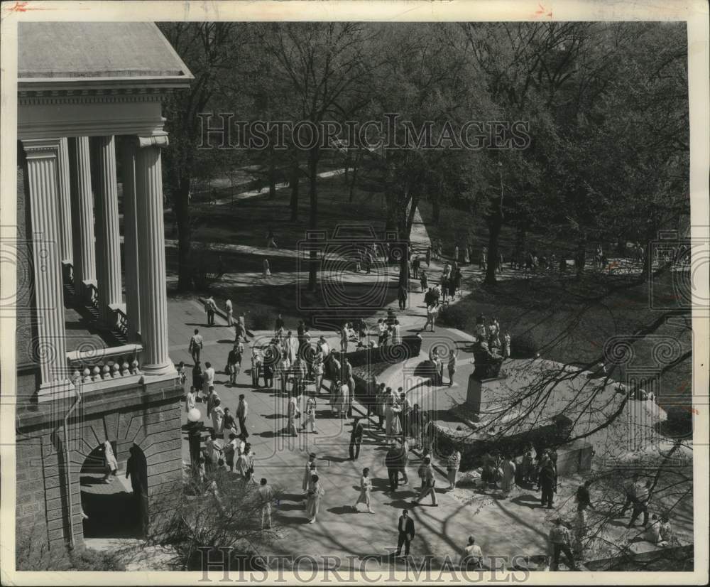 1960 Press Photo University of Wisconsin Lincoln Square and Bascom Hall, Madison