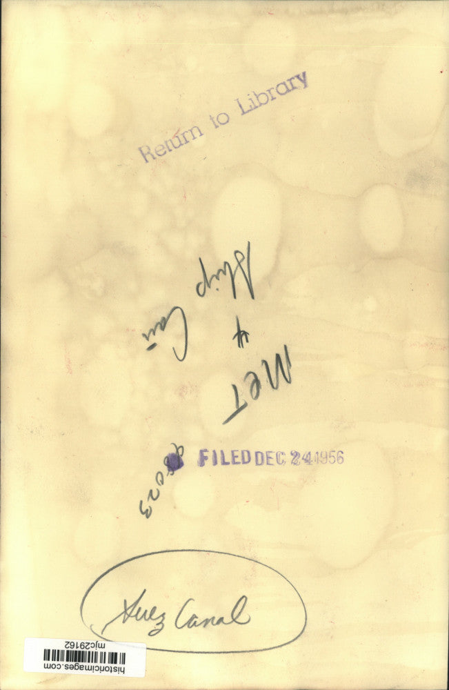 1956 Press Photo Trucks and ships at Suez Canal - mjc29162