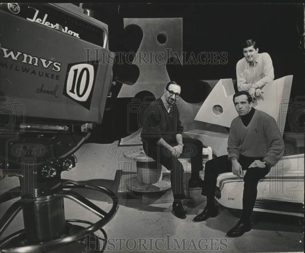 1967 Press Photo Disc Jockeys Christy, Doucette and Karr on &quot;What Say, Reganeet&quot;- Historic Images