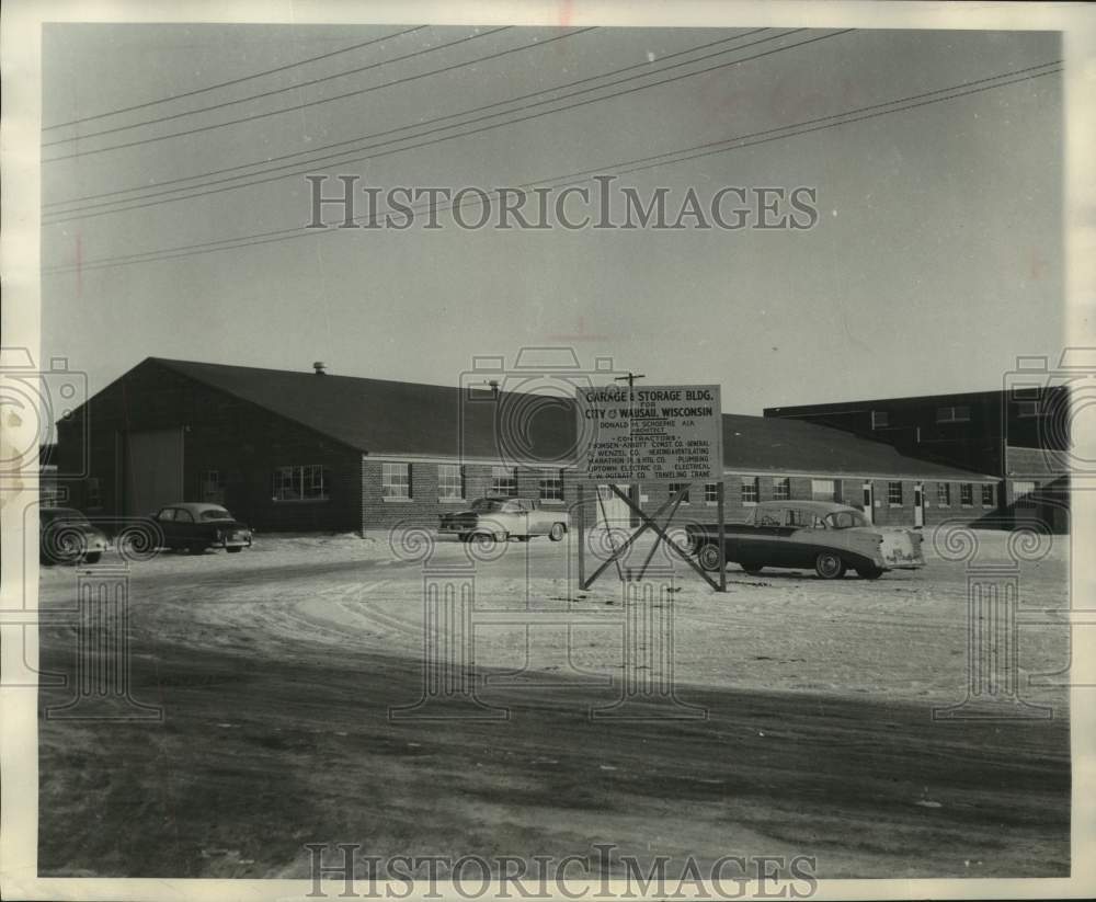 1957 Press Photo Wausau&#39;s new municipal garage and office building - mjc31002- Historic Images